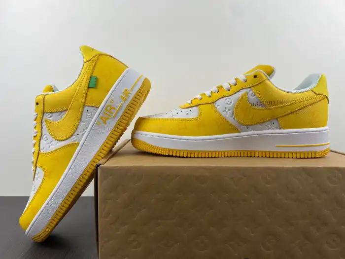 Cheap TBK Louis Vuitton Nike Air Force 1 Low Yellow 0128