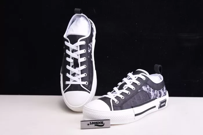 Reps TBK DR B23 Low Top Oblique Sneaker Black & White 0120