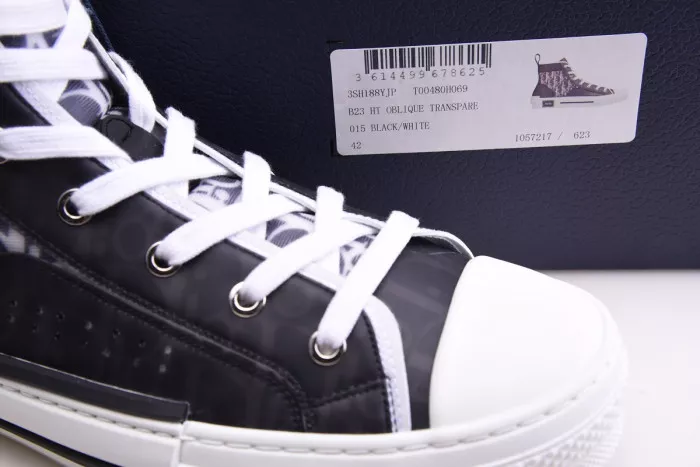 Rep TBK DR B23 High Top Oblique Sneaker Black & White 0120