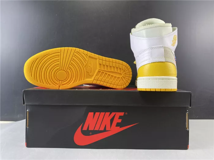 Rep TBK Air Jordan 1 x Off-White NRG White Dark Powder Yellow-Cone AQ0818-149 0112