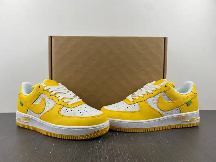 Cheap TBK Louis Vuitton Nike Air Force 1 Low Yellow 0128