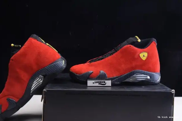 Cheap TBK Red Challenge Retro 654459-670 Jordan 14 Air 0212