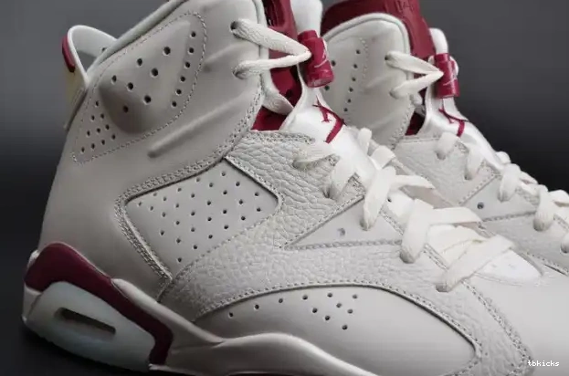 Rep TBK 384664-116 Air white Jordan Retro 6 Maroon 0209