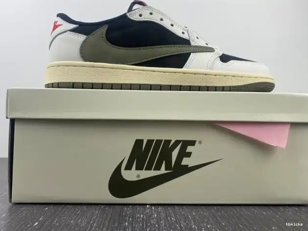 Rep TBK Scott Travis DZ4137-106 Olive OG Jordan 1 Air x Low WMNS 0225