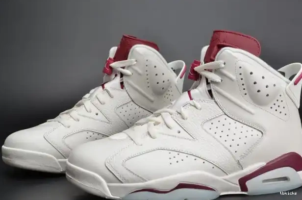 Rep TBK 384664-116 Air white Jordan Retro 6 Maroon 0209