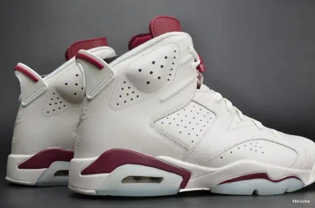 Rep TBK 384664-116 Air white Jordan Retro 6 Maroon 0209