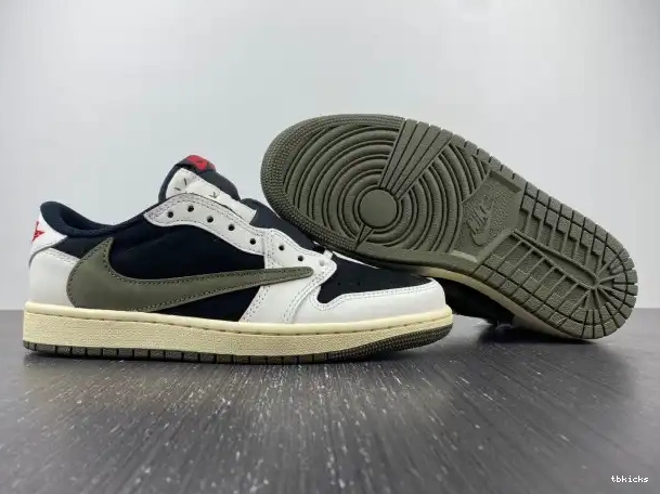 Rep TBK Scott Travis DZ4137-106 Olive OG Jordan 1 Air x Low WMNS 0225