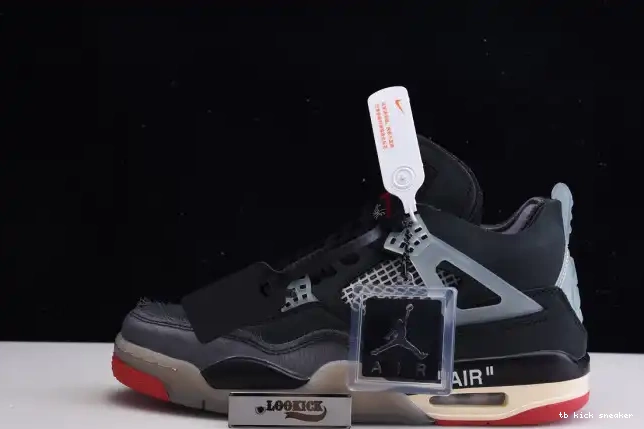 Cheap TBK x Jordan Bred Off 4 White Air Retro CV9388-001 0218