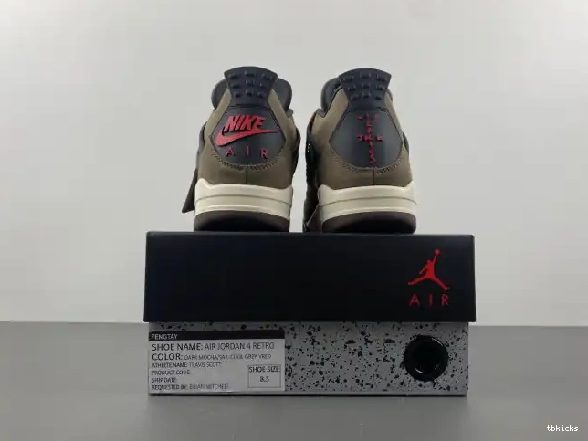 Cheap TBK 4 Retro Air AJ4-882335 Brown Jordan x Travis Scott TS 0218