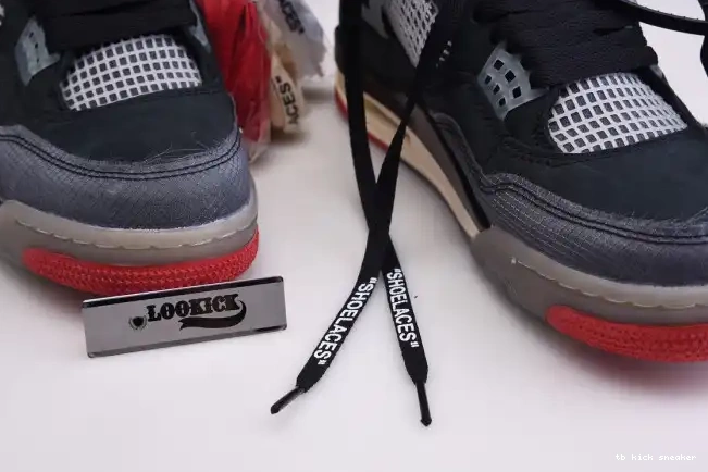 Reps TBK Air 4 CV9388-001 Off x Bred White Jordan Retro 0322