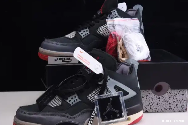 Reps TBK Air 4 CV9388-001 Off x Bred White Jordan Retro 0322