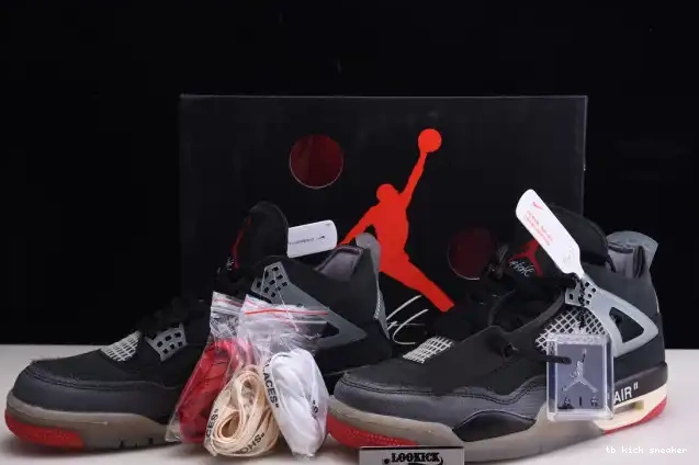Reps TBK Air 4 CV9388-001 Off x Bred White Jordan Retro 0322
