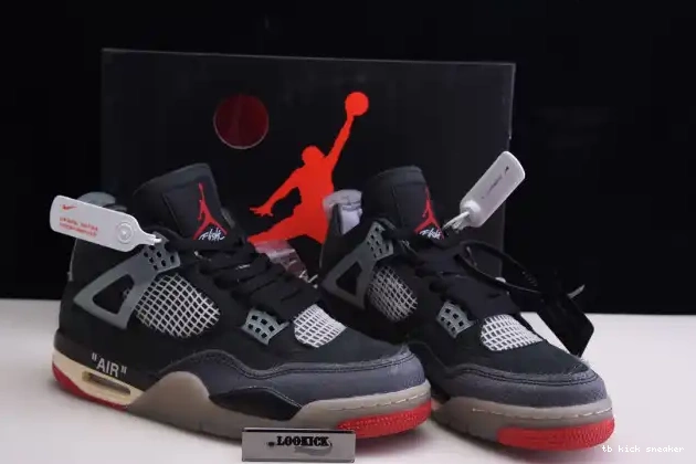 Reps TBK Air 4 CV9388-001 Off x Bred White Jordan Retro 0322