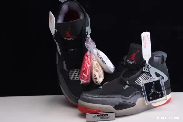 Reps TBK Air 4 CV9388-001 Off x Bred White Jordan Retro 0322