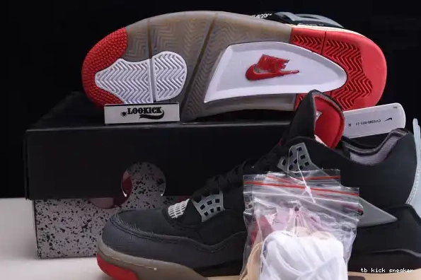 Reps TBK Air 4 CV9388-001 Off x Bred White Jordan Retro 0322