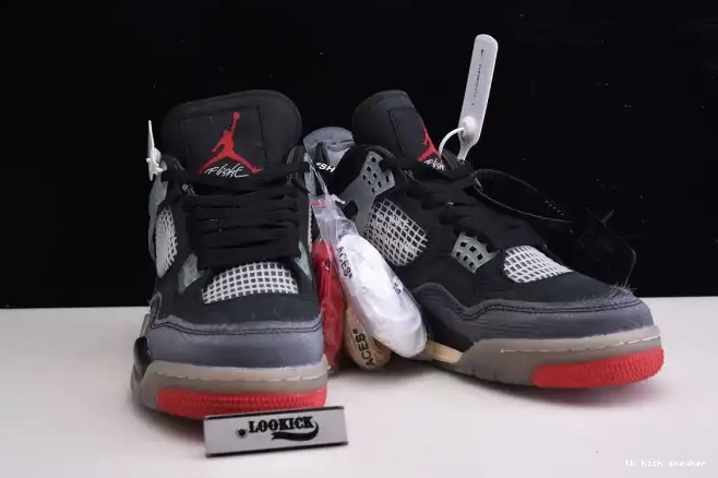 Reps TBK Air 4 CV9388-001 Off x Bred White Jordan Retro 0322